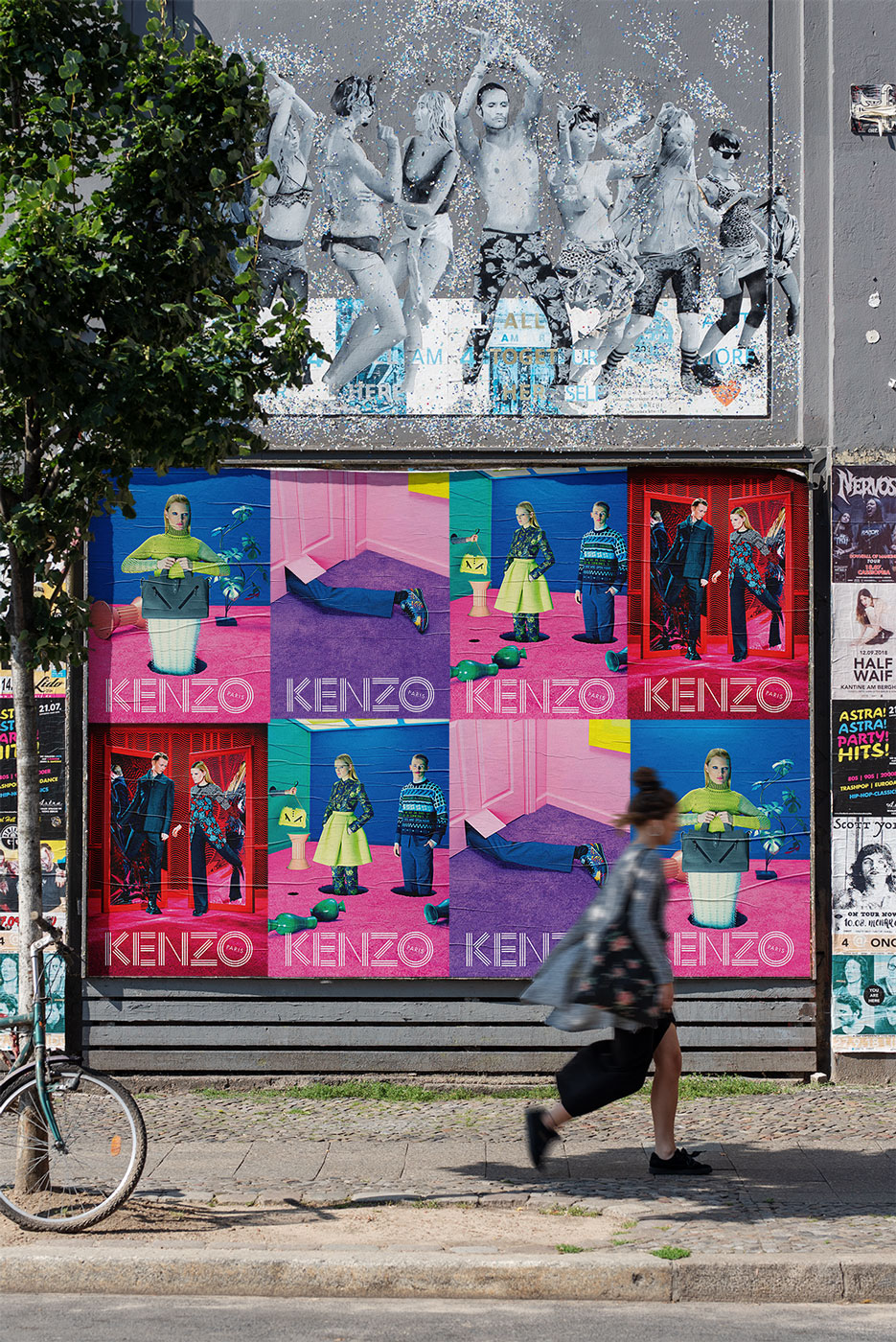 Kenzo wheatpaste street poster takeover campaign in Toronto